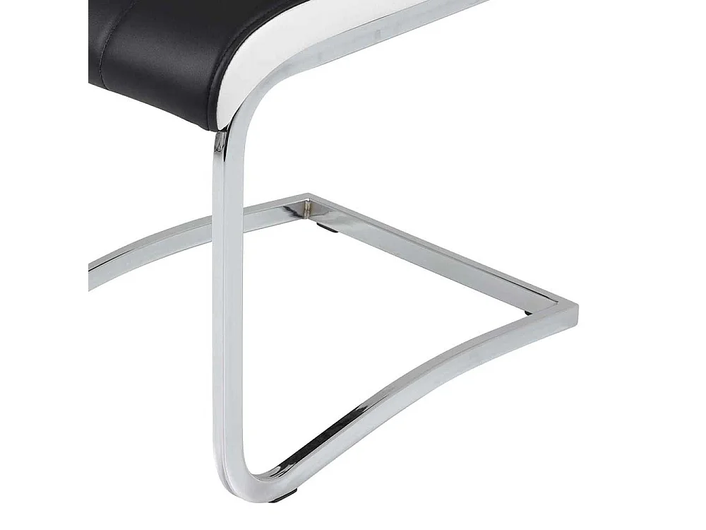 Küchenstuhl Set in Schwarz Weiß Kunstleder (Set)