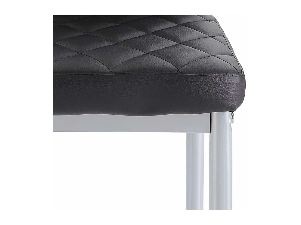 Esstisch Stühle in Schwarz und Grau hoher Lehne (Set)