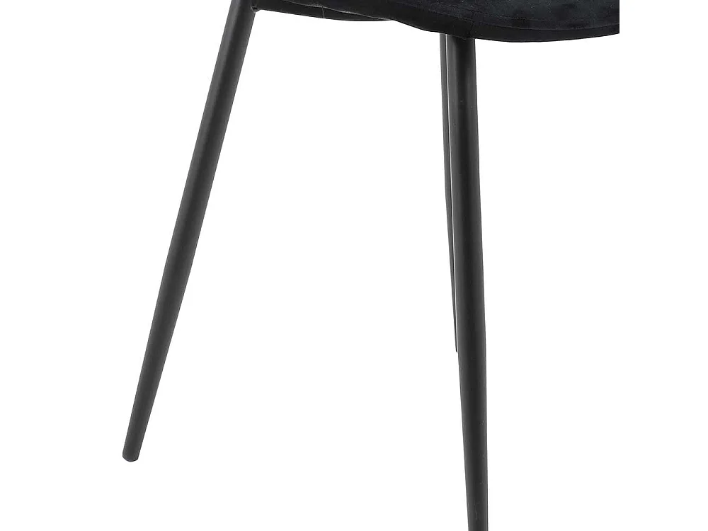 Polsterstühle in Schwarz Samt Metallgestell (Set)