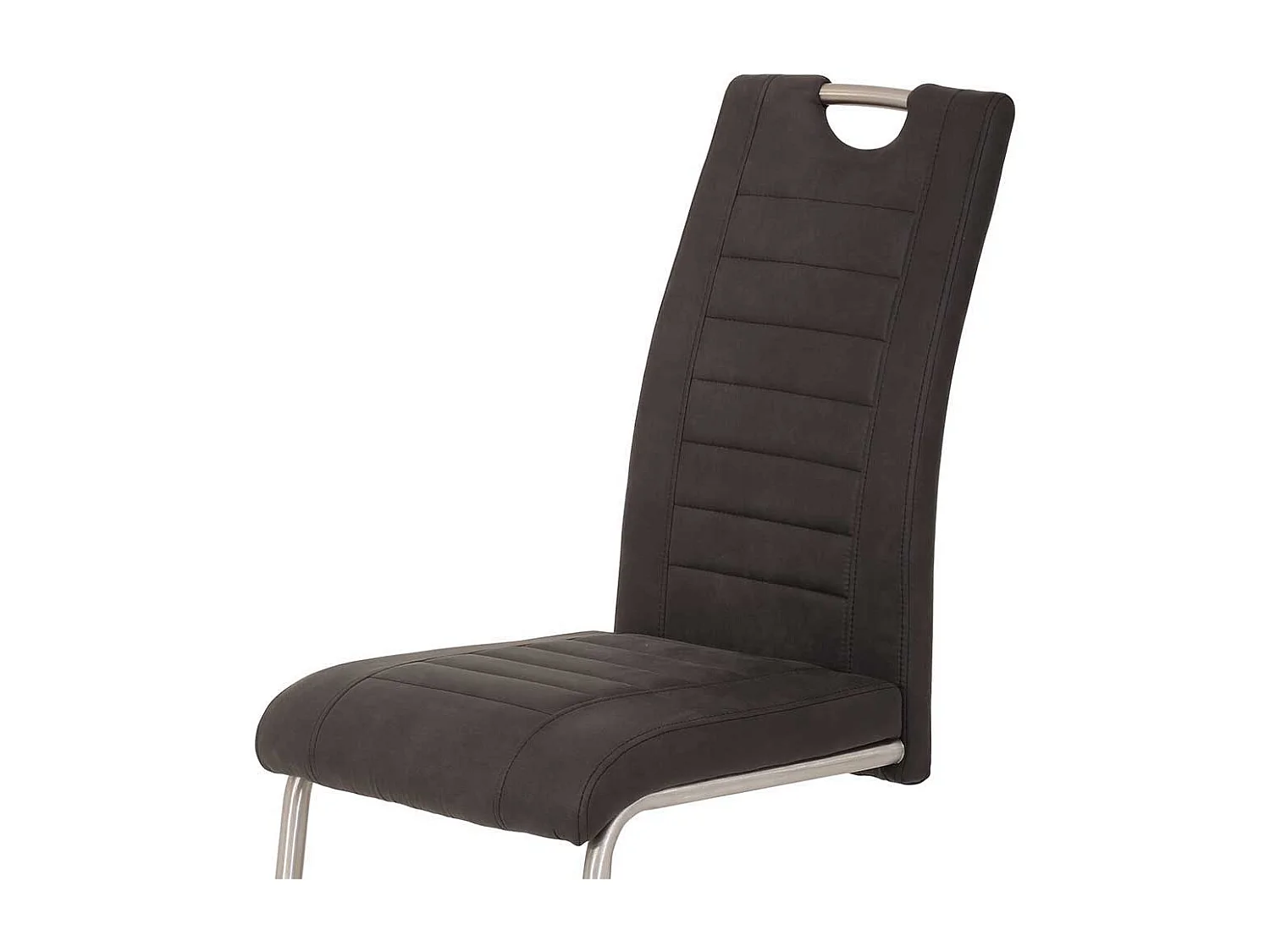 Freischwinger in Anthrazit Microfaser Edelstahl (Set)