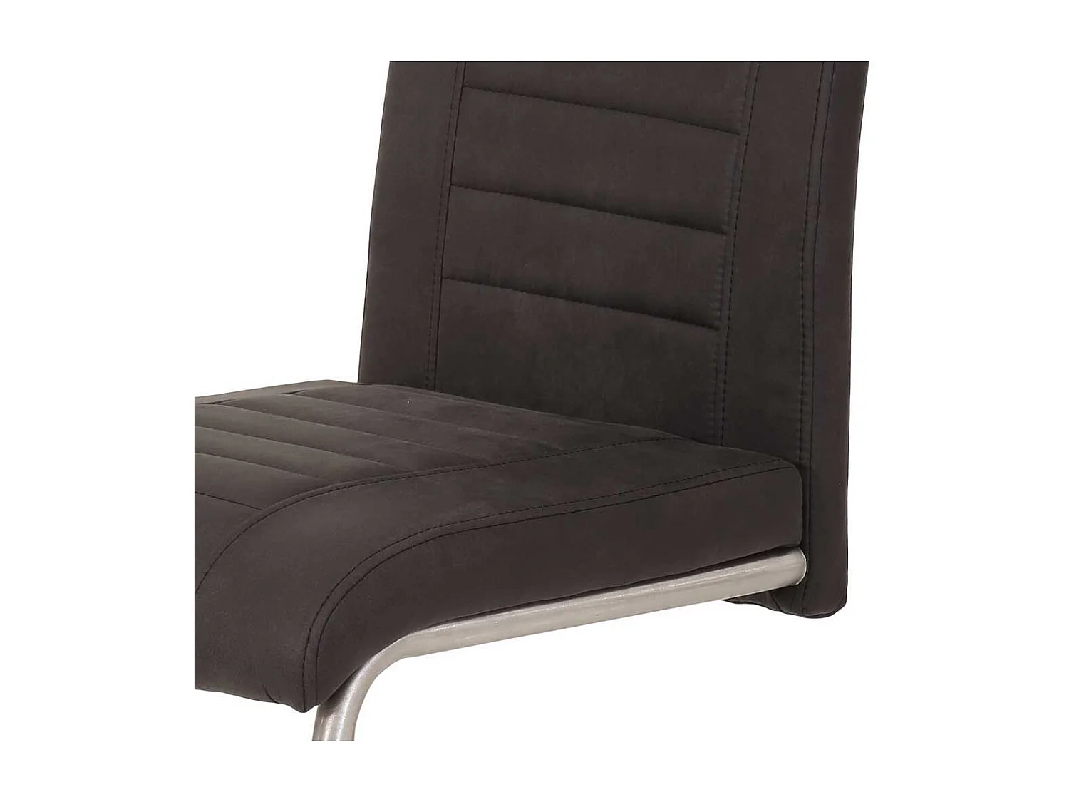 Freischwinger in Anthrazit Microfaser Edelstahl (Set)