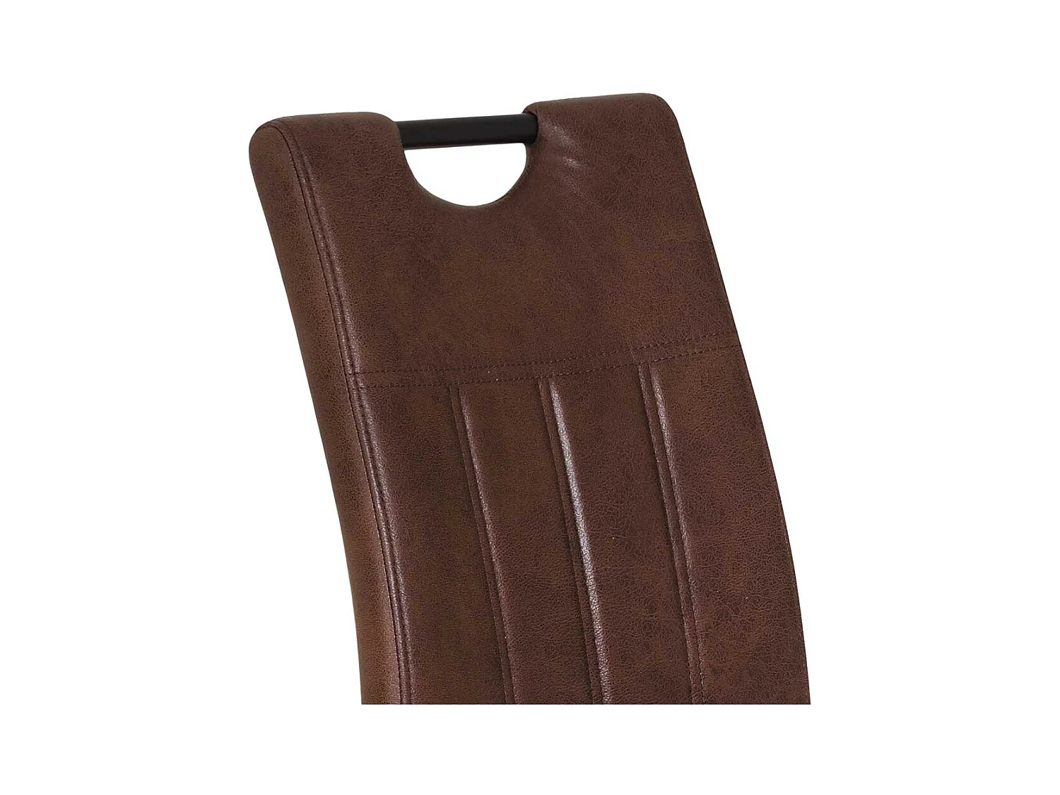 Esstisch Stühle in Braun Microfaser hoher Lehne (Set)