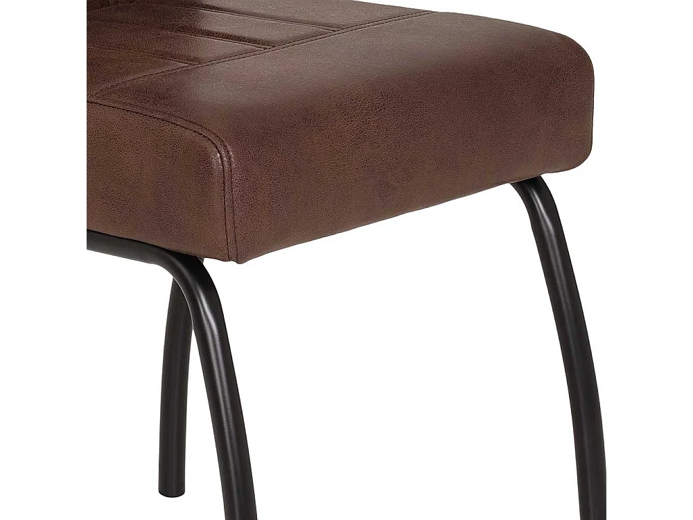 Esstisch Stühle in Braun Microfaser hoher Lehne (Set)