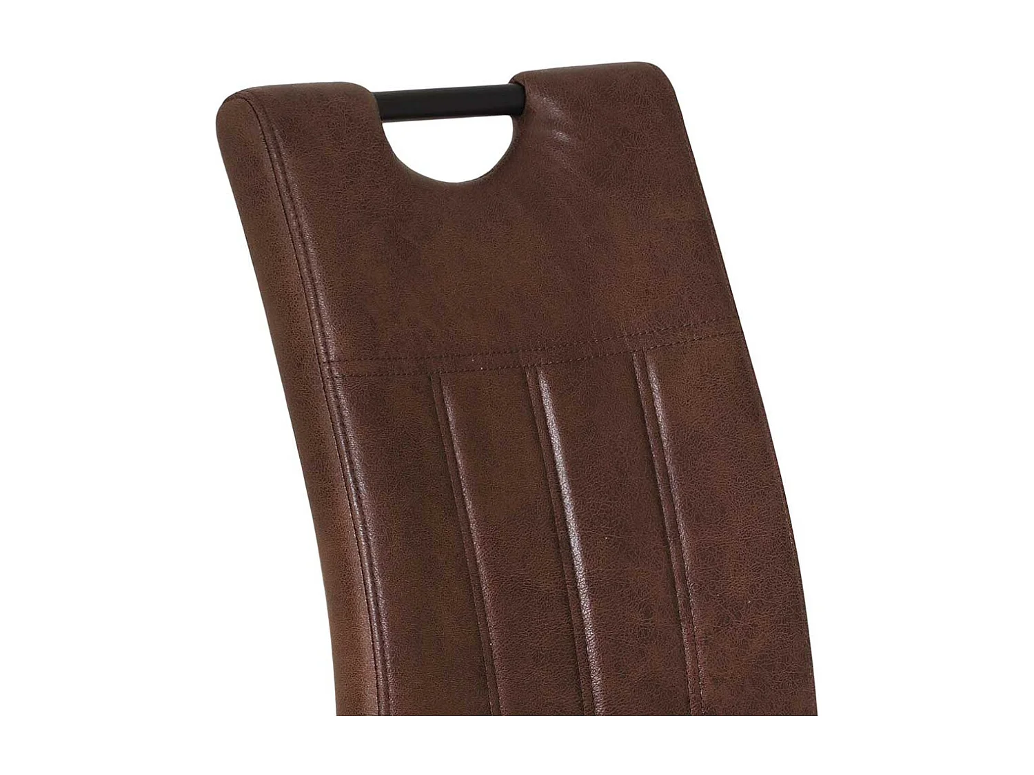 Esstisch Stühle in Braun Microfaser hoher Lehne (Set)