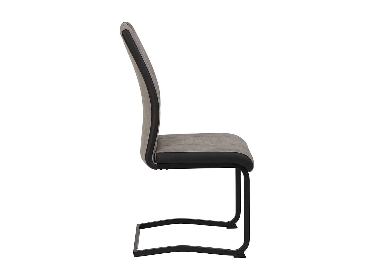 Schwingstühle in Grau Microfaser hoher Lehne (Set)