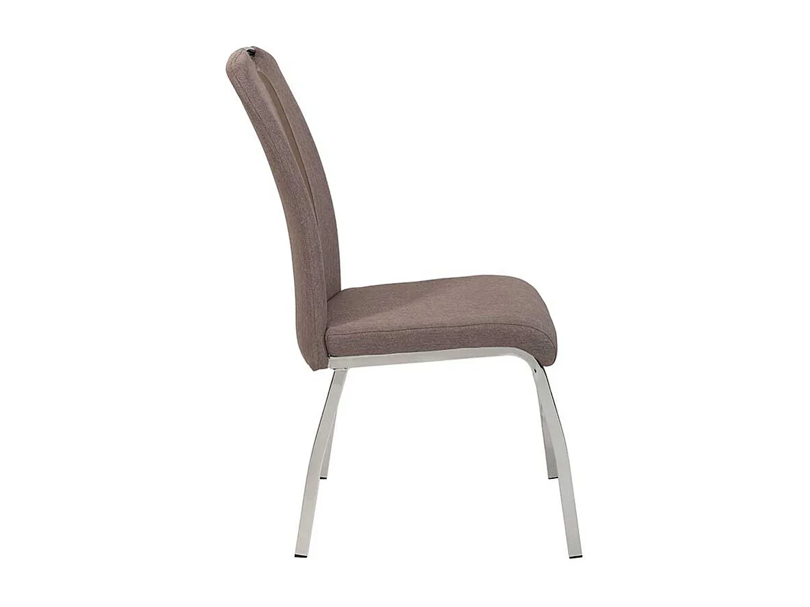 Esstischstuhl Set in Schlammfarben Kunstleder verchromtem Metallgestell (Set)