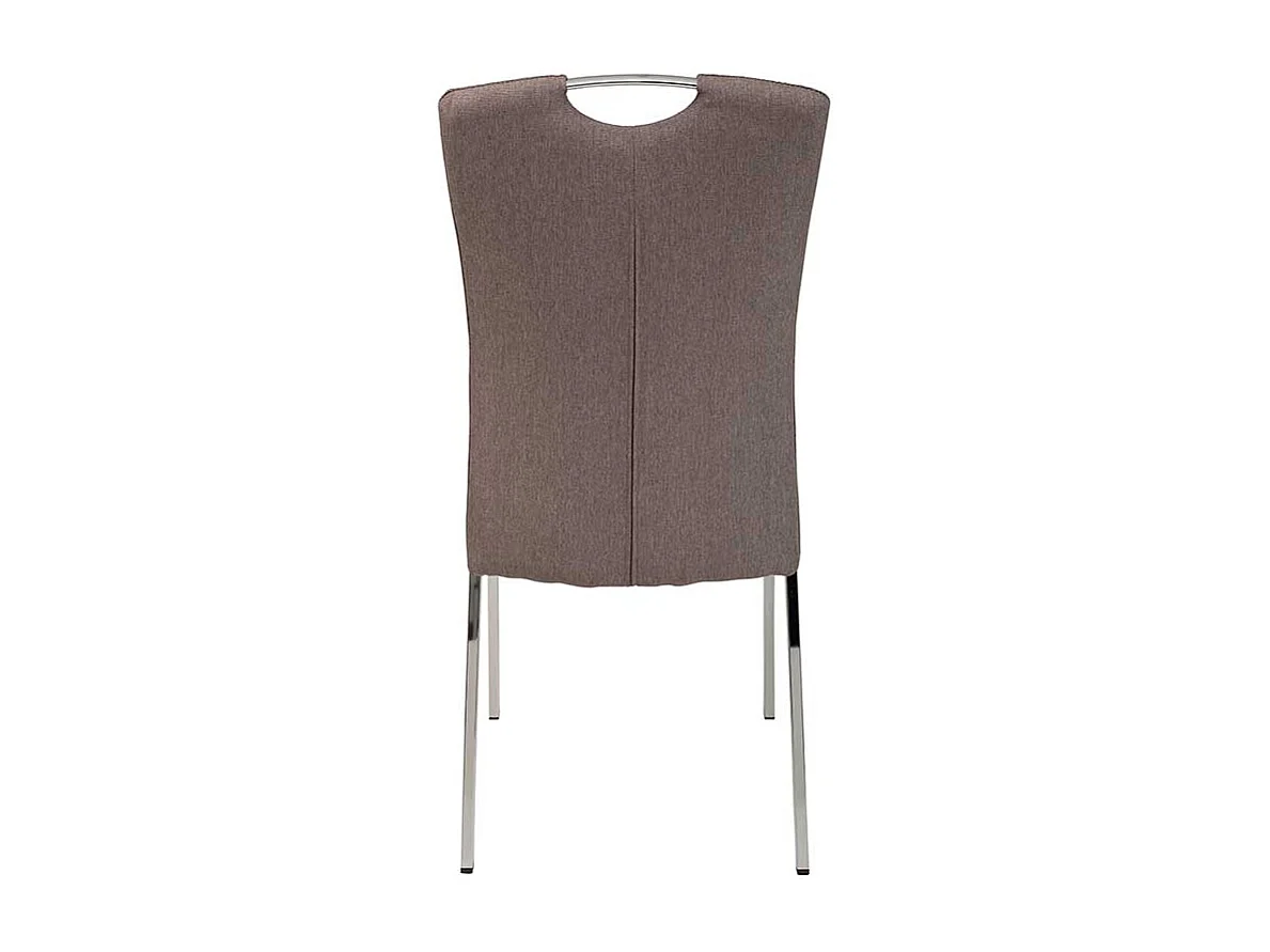 Esstischstuhl Set in Schlammfarben Kunstleder verchromtem Metallgestell (Set)