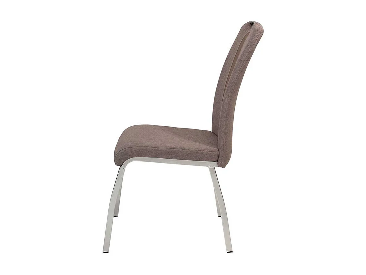 Esstischstuhl Set in Schlammfarben Kunstleder verchromtem Metallgestell (Set)