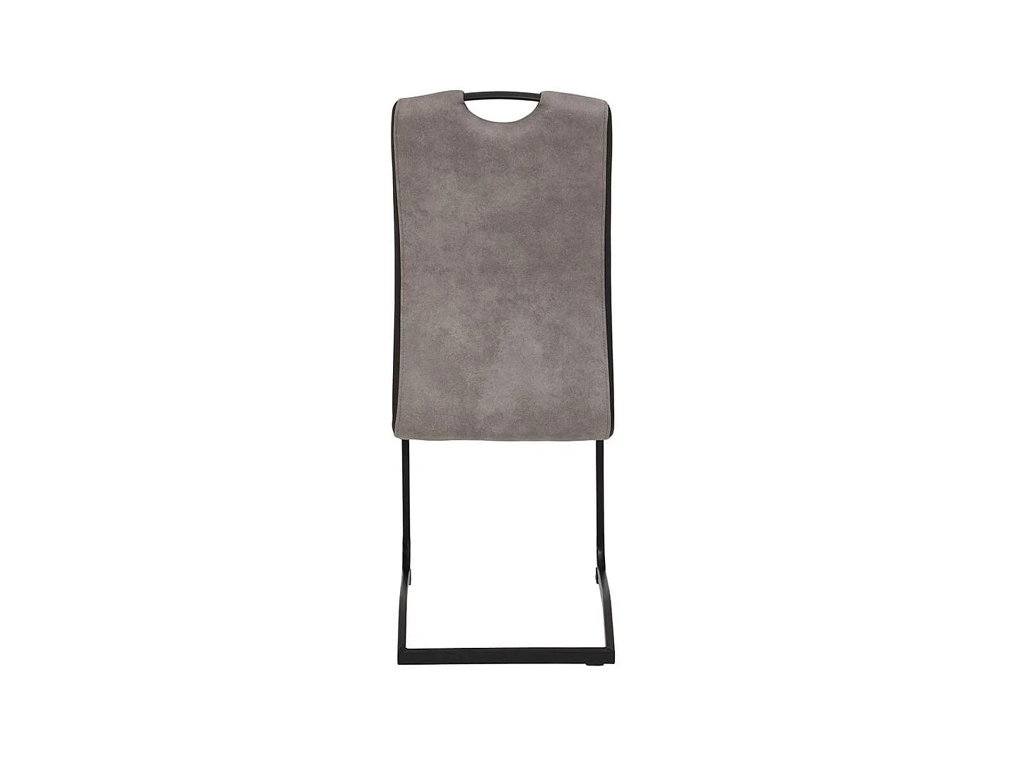Schwingstühle in Grau Microfaser hoher Lehne (Set)