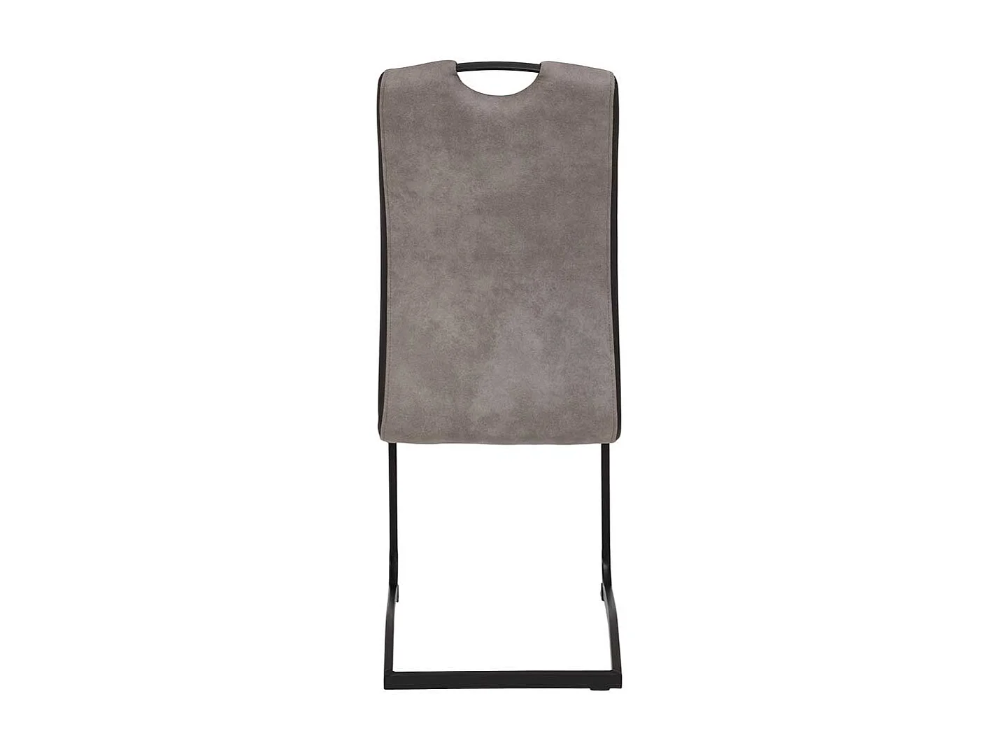 Schwingstühle in Grau Microfaser hoher Lehne (Set)