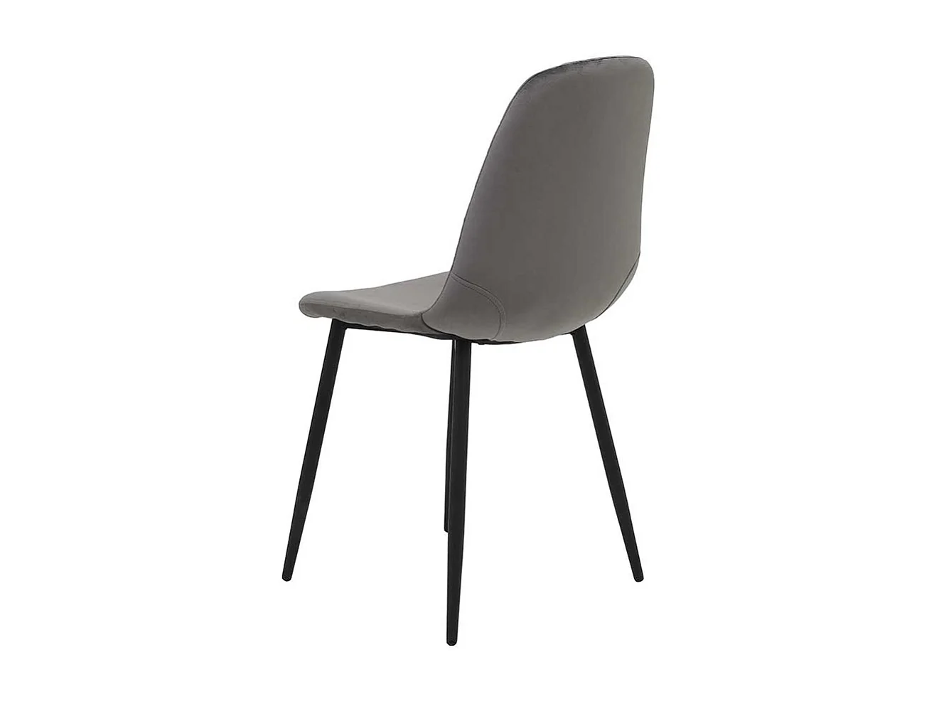 Stühle in Grau Samt gesteppter Lehne (Set)