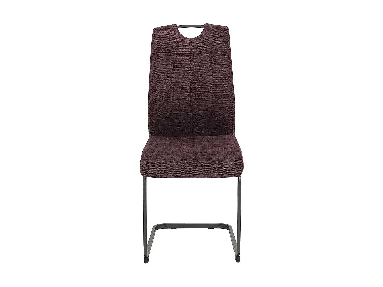 Freischwinger Stuhl in Bordeaux Dunkelgrau (Set)