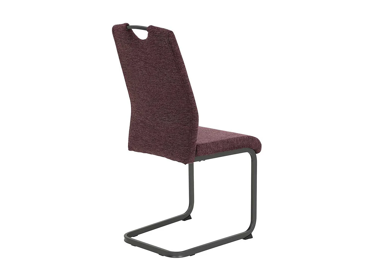 Freischwinger Stuhl in Bordeaux Dunkelgrau (Set)