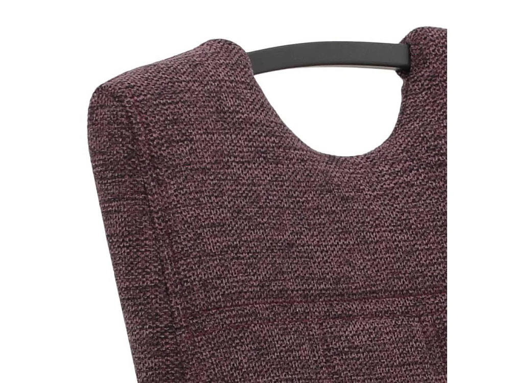 Freischwinger Stuhl in Bordeaux Dunkelgrau (Set)