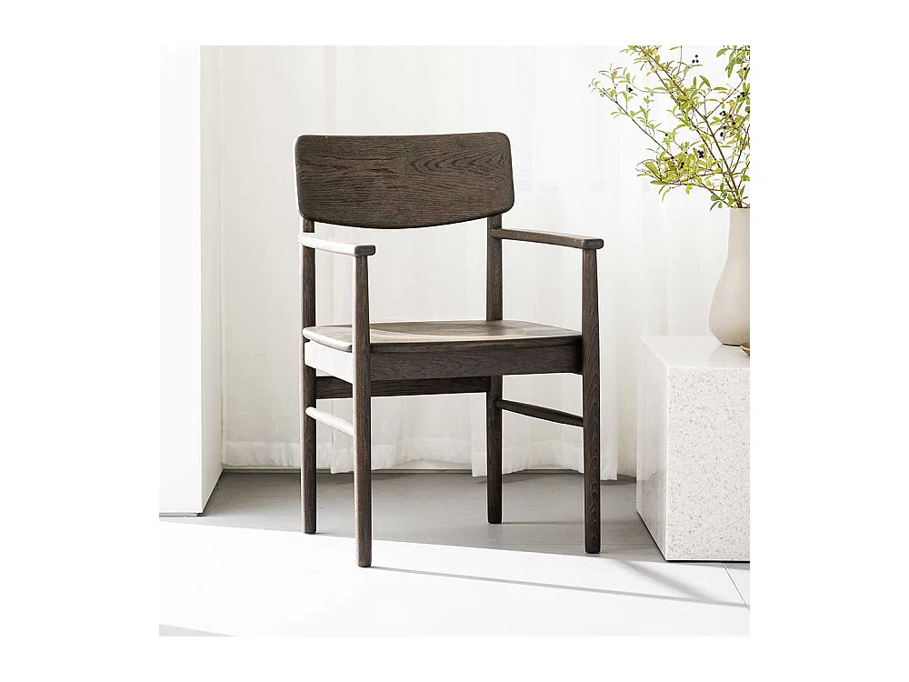 Esszimmerstuhl Stuhl Esszimmer aus Eiche Massivholz in Eiche dunkel