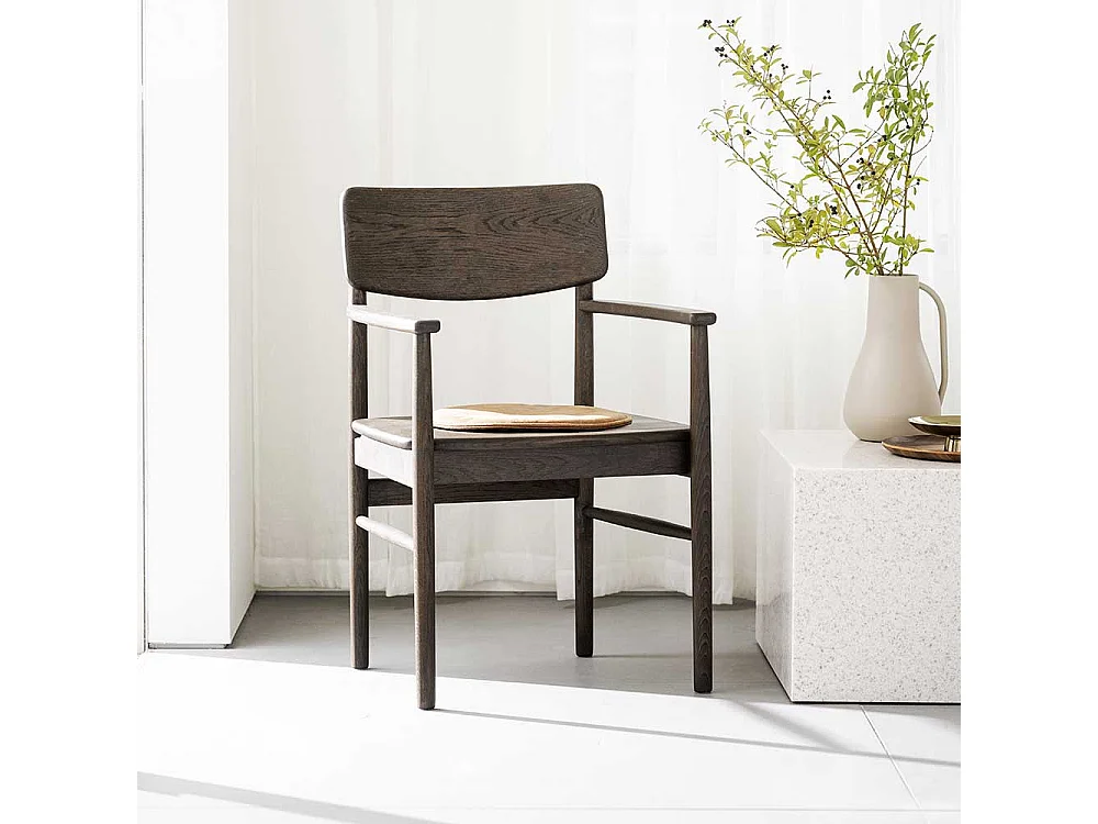 Esszimmerstuhl Stuhl Esszimmer aus Eiche Massivholz in Eiche dunkel