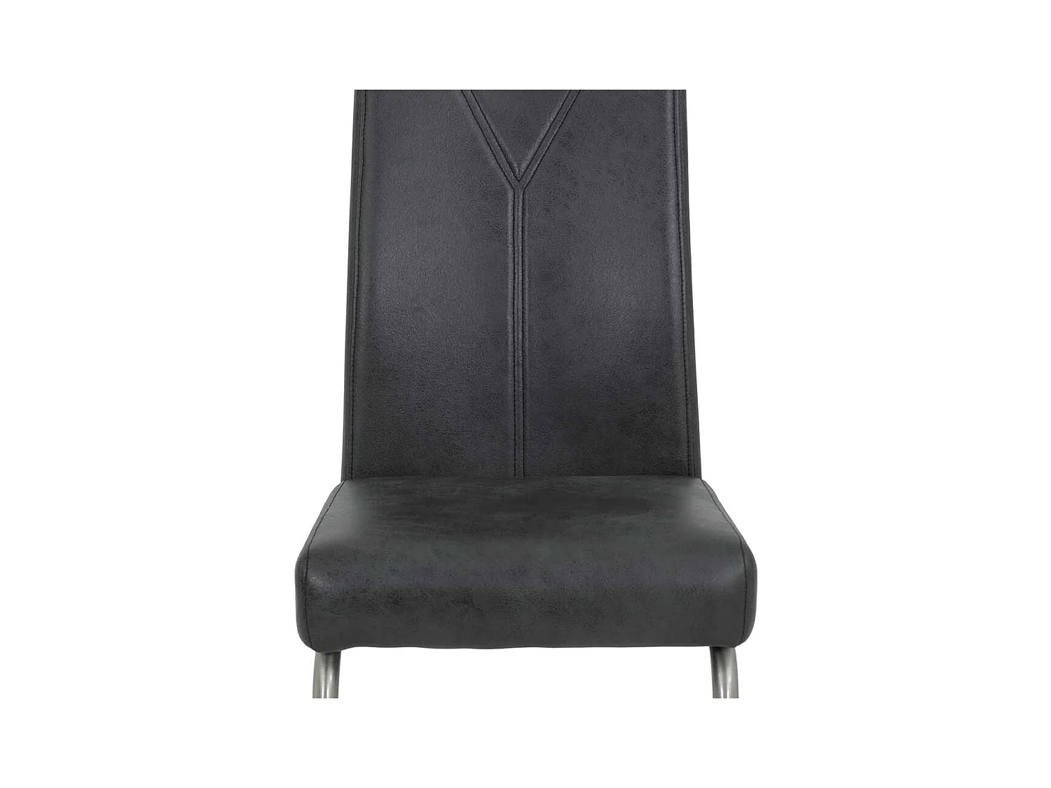 Schwingstühle in Anthrazit und Silberfarben Griff in der Rückenlehne (Set)