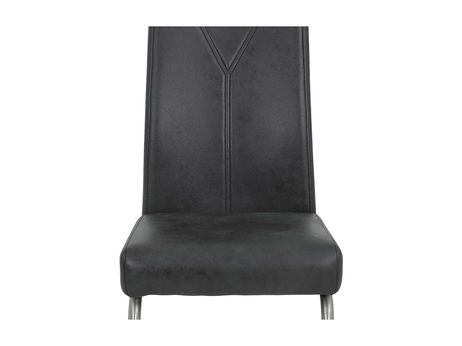 Schwingstühle in Anthrazit und Silberfarben Griff in der Rückenlehne (Set)