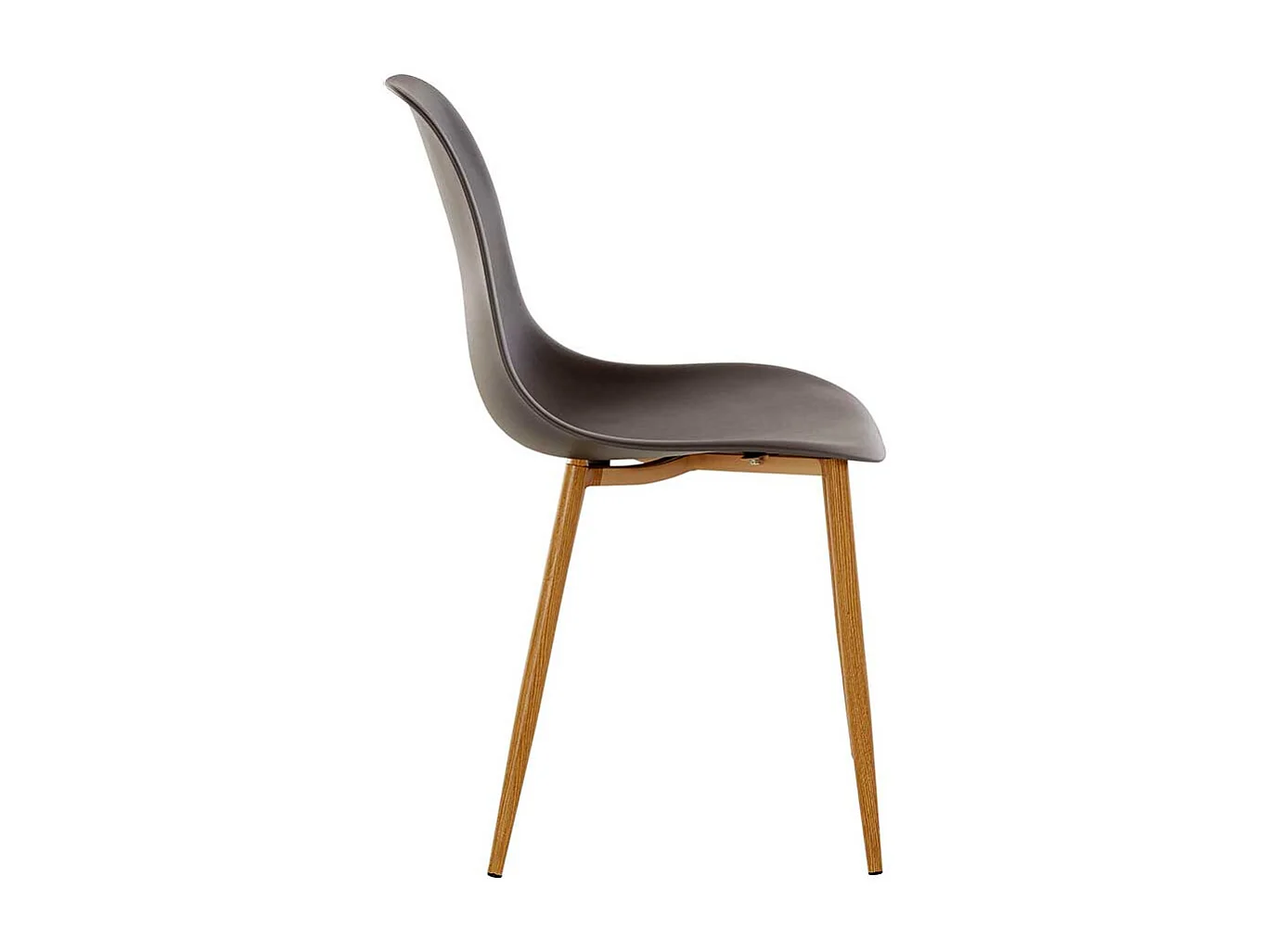 Esszimmer Polsterstühle in Anthrazit Kunststoff Metallgestell in Eichefarben (Set)