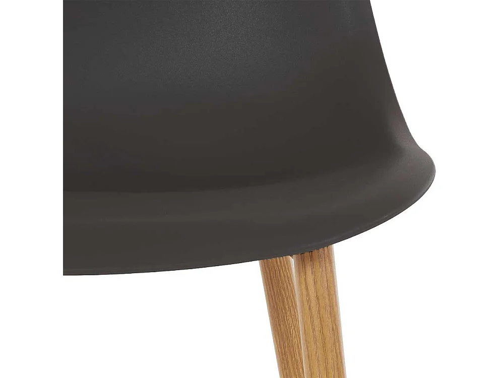 Esszimmer Polsterstühle in Anthrazit Kunststoff Metallgestell in Eichefarben (Set)