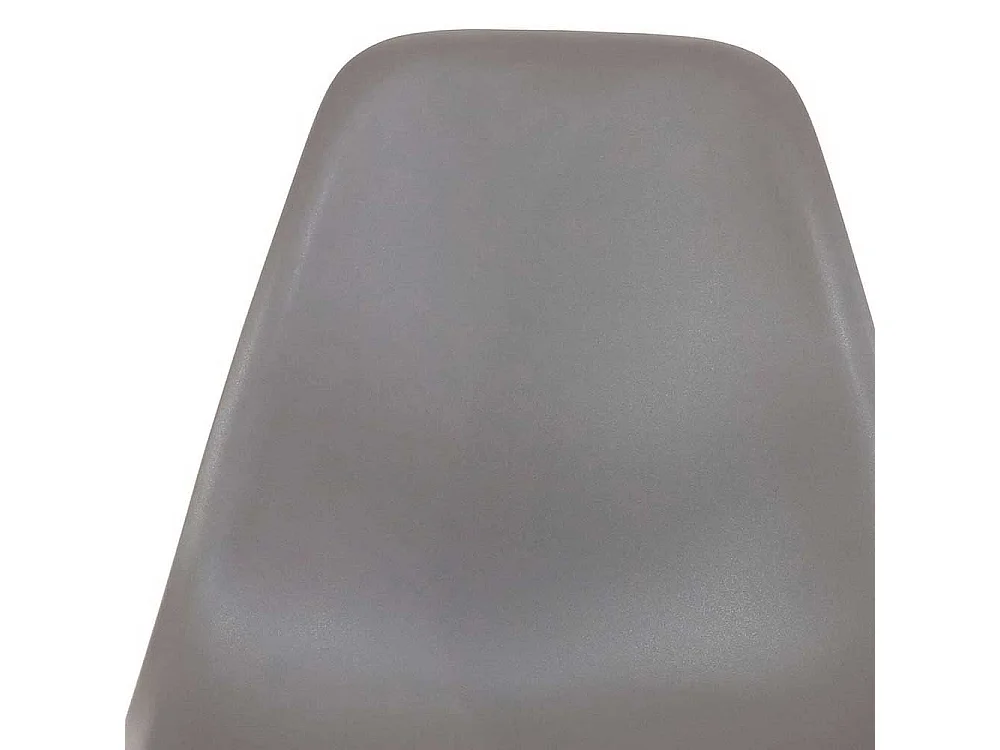 Schalen Esszimmerstühle in Hellgrau Kunststoff Metallgestell in Eichefarben (Set)