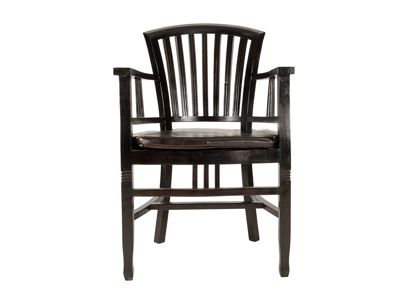 Kolonial Stuhl mit Armlehnen Akazie Massivholz