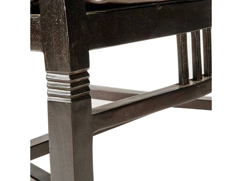 Kolonial Stuhl mit Armlehnen Akazie Massivholz