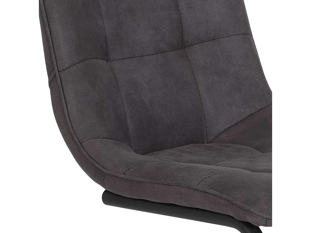 Schwingstühle in Anthrazit Microfaser Metallgestell (Set)