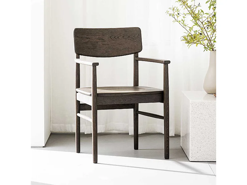 Esszimmerstuhl Stuhl Esszimmer aus Eiche Massivholz in Eiche dunkel