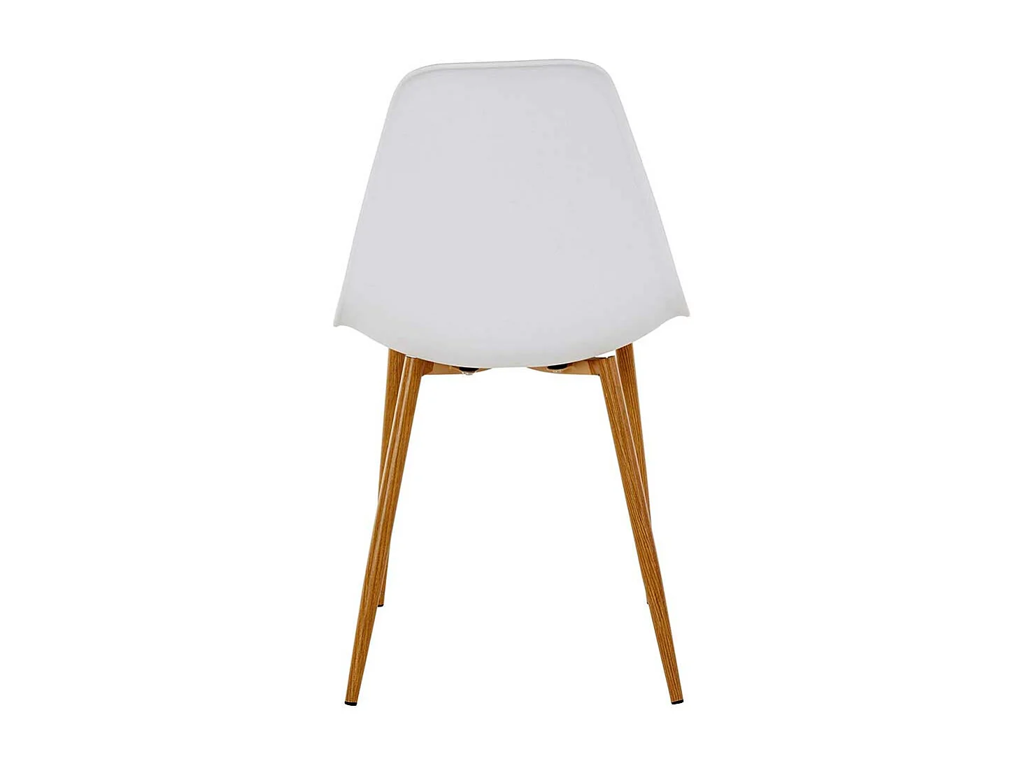 Esstisch Stühle in Weiß Kunststoff Metallgestell in Eichefarben (Set)