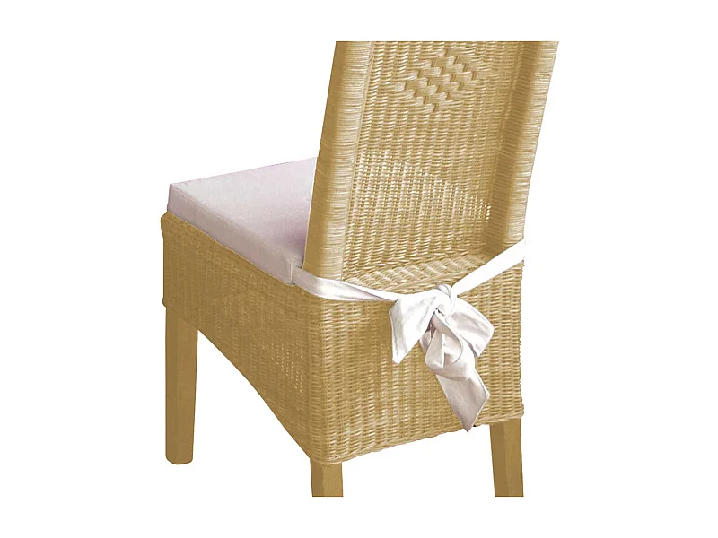 Rattanstuhl Set in Beige Esszimmer (2er Set)