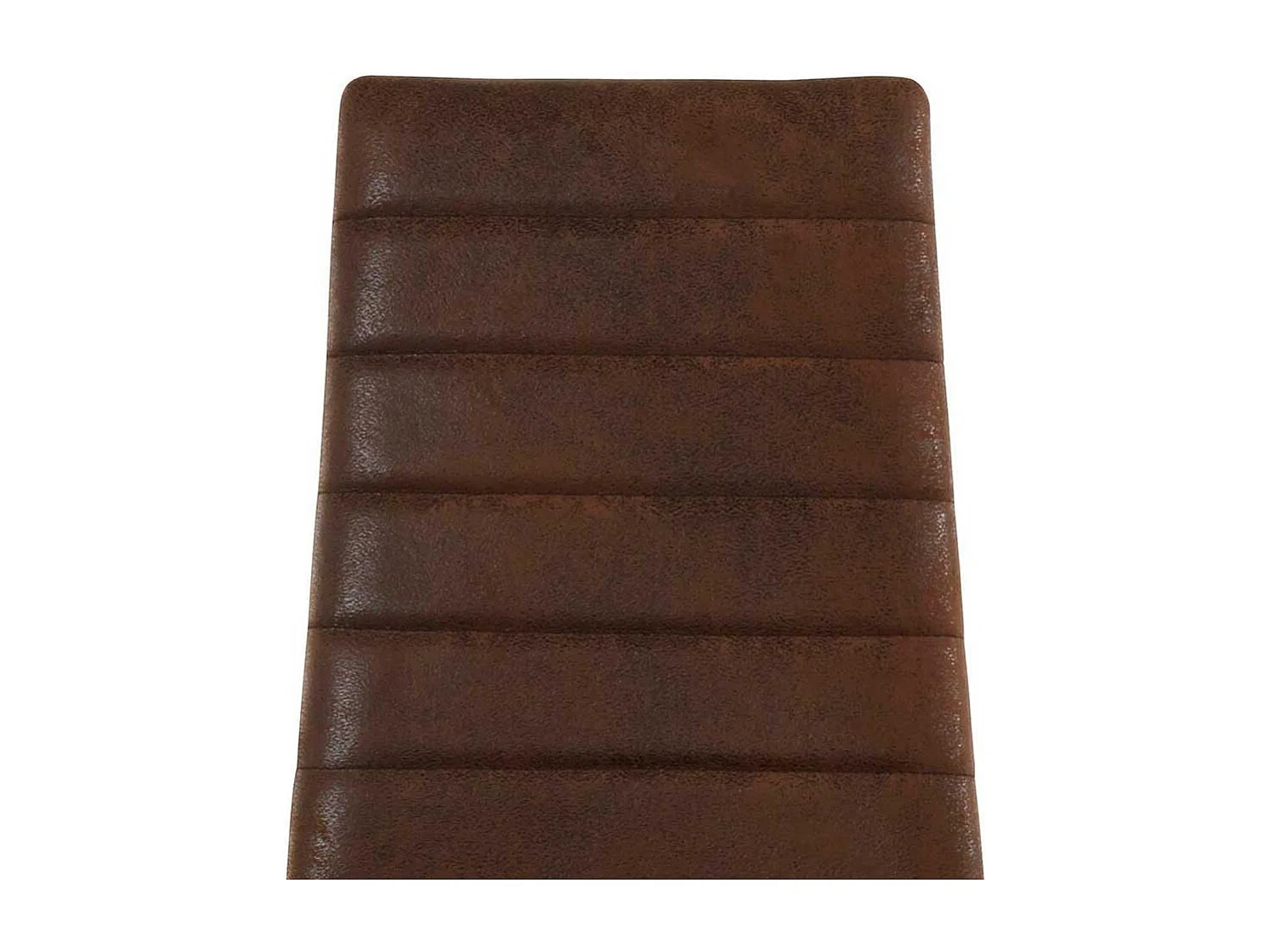 Polsterstühle in Braun Microfaser Metallgestell (Set)