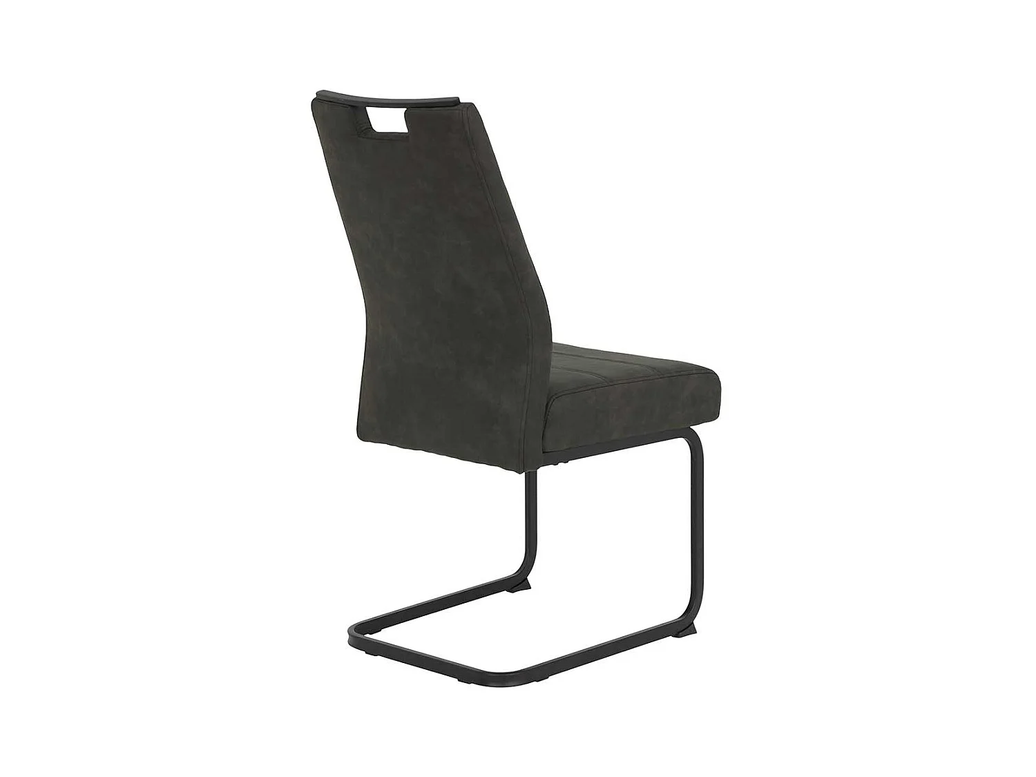 Freischwinger in Anthrazit und Schwarz Griff in der Lehne (Set)