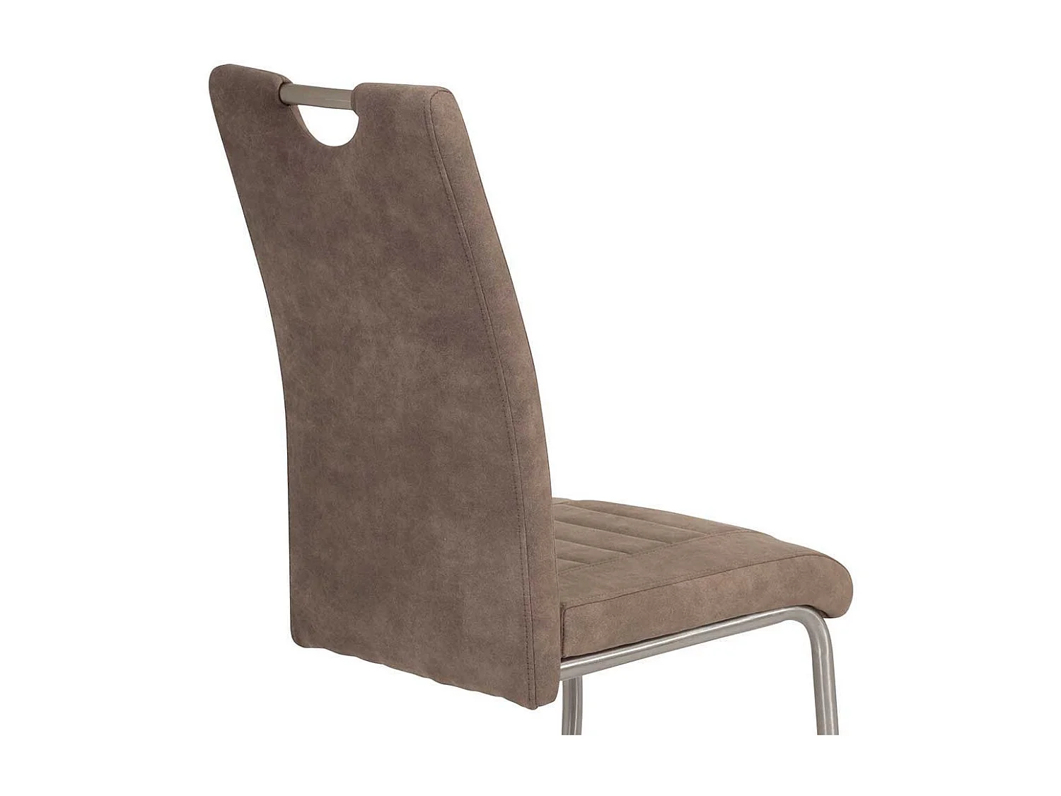 Schwingstuhl in Schlammfarben Microfaser Edelstahl (Set)