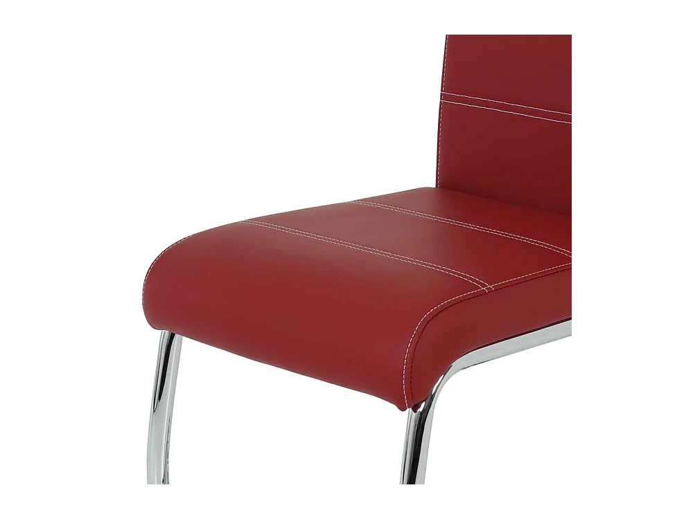 Freischwinger Set in Rot Metall (Set)