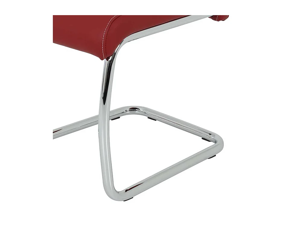 Freischwinger Set in Rot Metall (Set)
