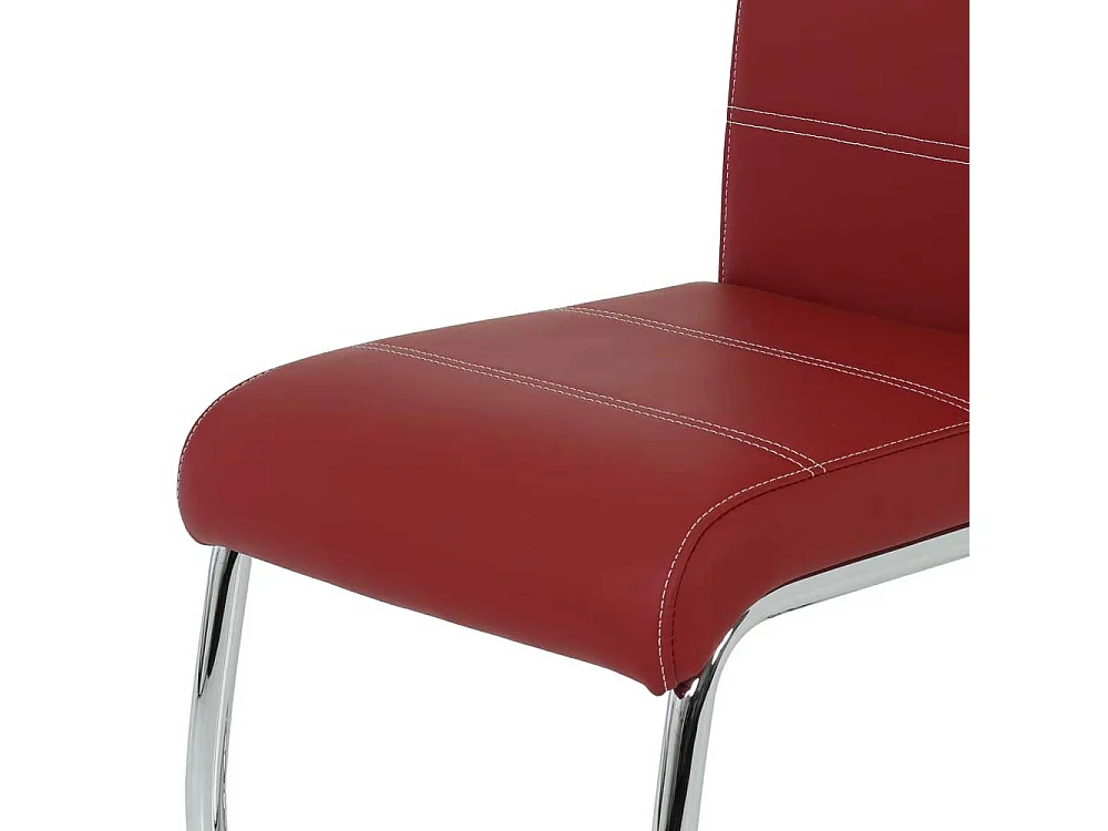 Freischwinger Set in Rot Metall (Set)