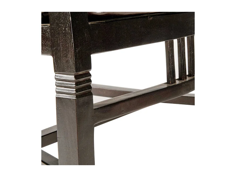 Kolonial Stuhl mit Armlehnen Akazie Massivholz