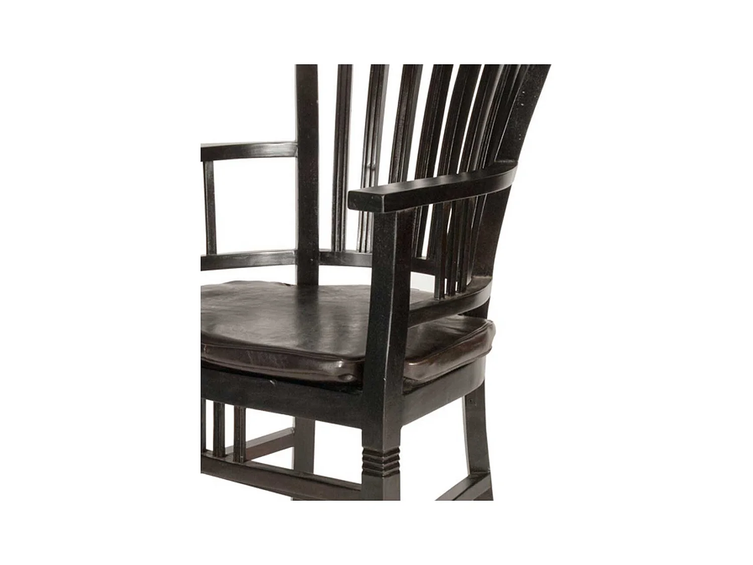 Kolonial Stuhl mit Armlehnen Akazie Massivholz