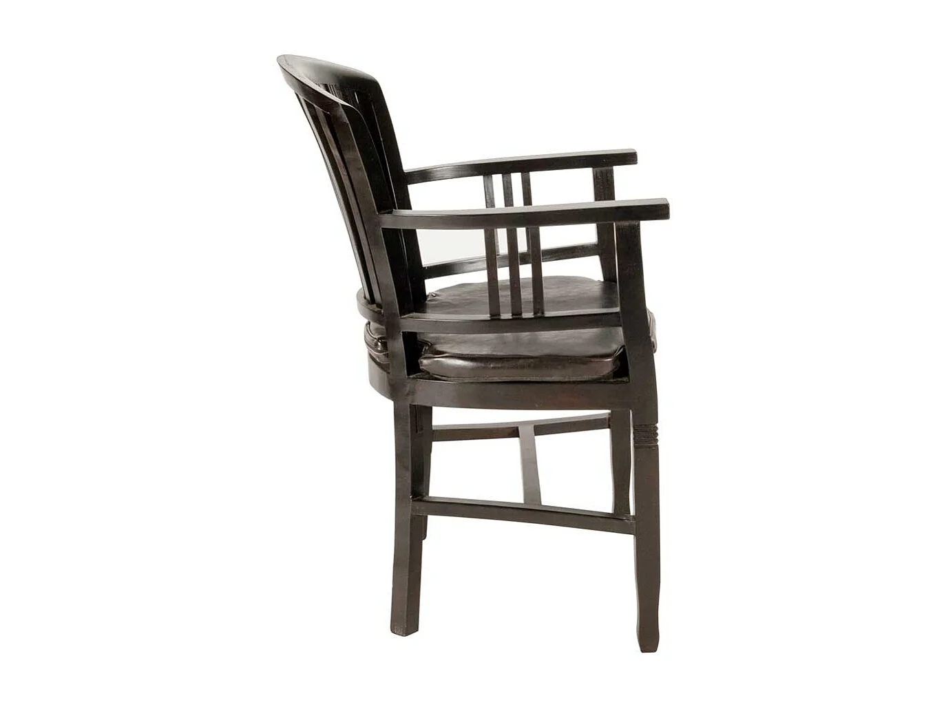 Kolonial Stuhl mit Armlehnen Akazie Massivholz