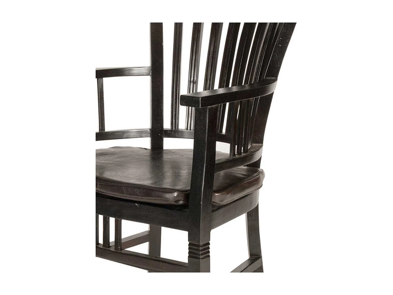 Kolonial Stuhl mit Armlehnen Akazie Massivholz