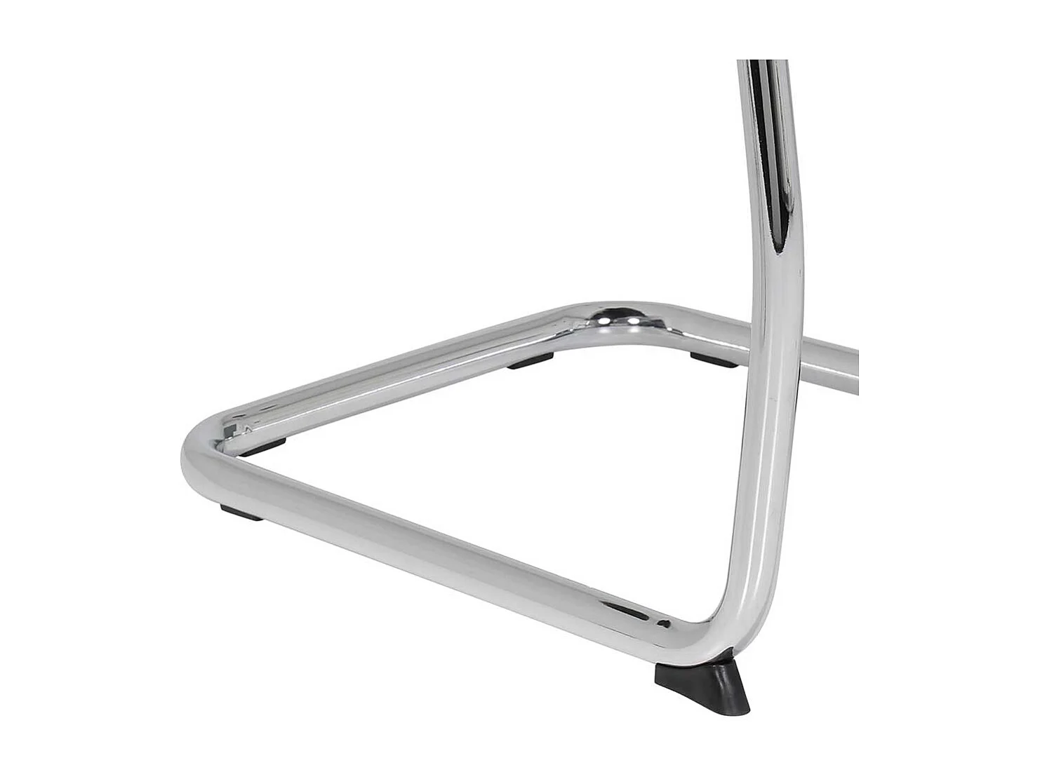 Webstoff Freischwinger in Anthrazit verchromtem Metallgestell (Set)