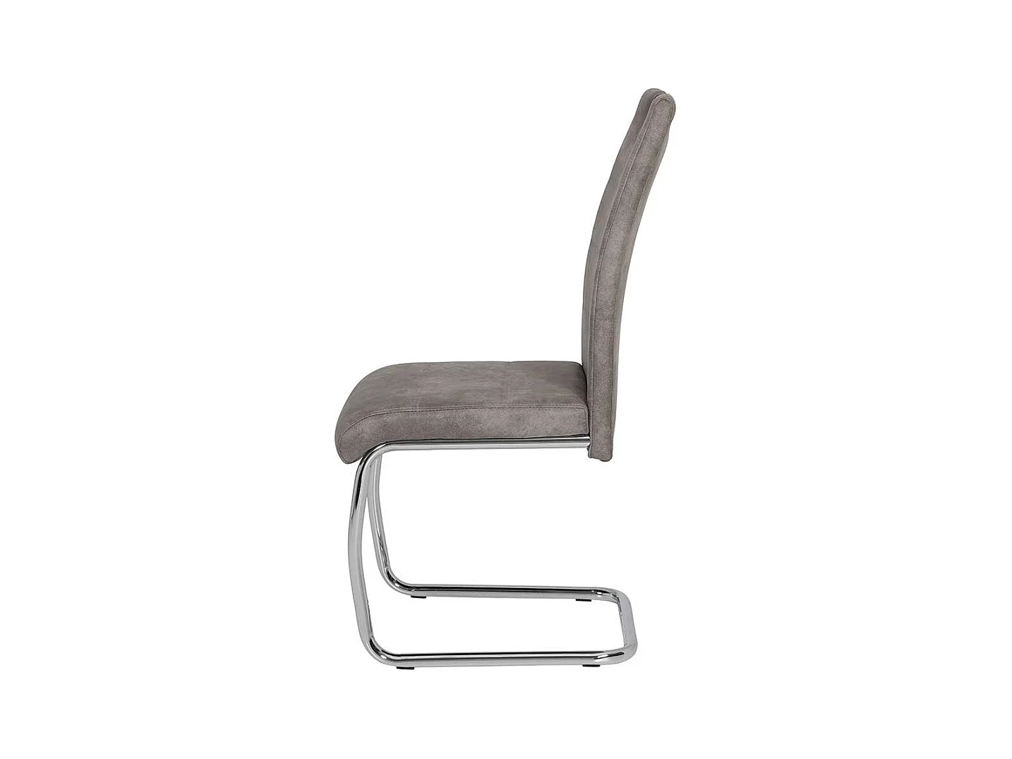 Schwingstühle in Grau Microfaser 45 cm Sitztiefe (Set)