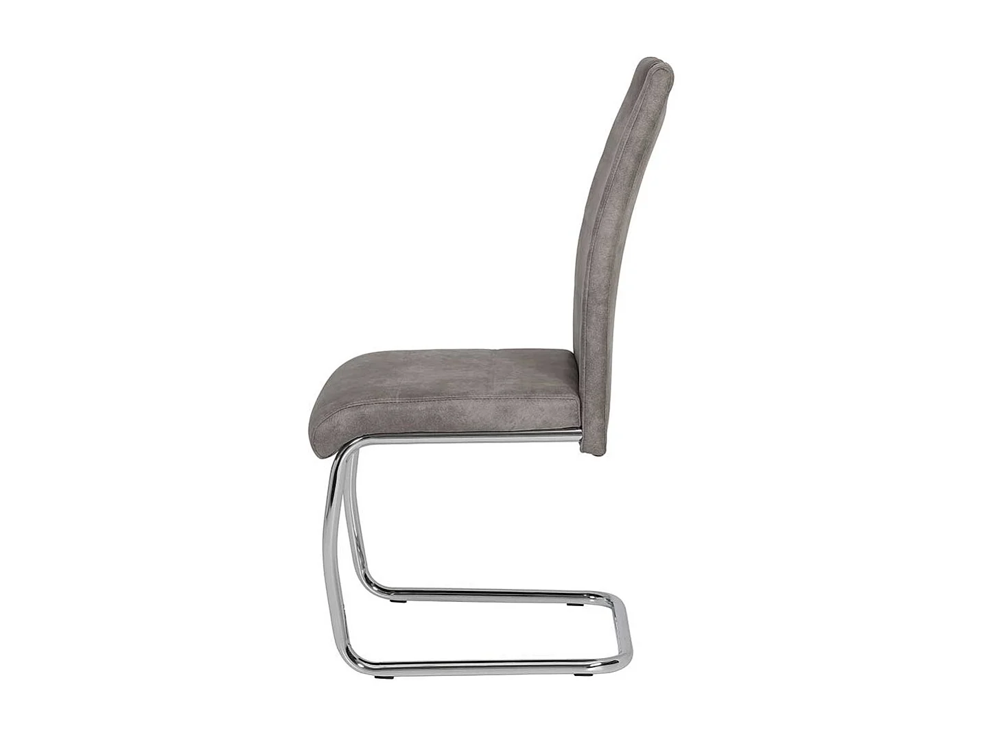 Schwingstühle in Grau Microfaser 45 cm Sitztiefe (Set)