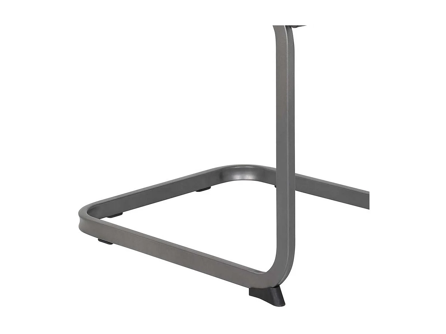 Freischwingersessel in Anthrazit Microfaser Metallgestell (Set)