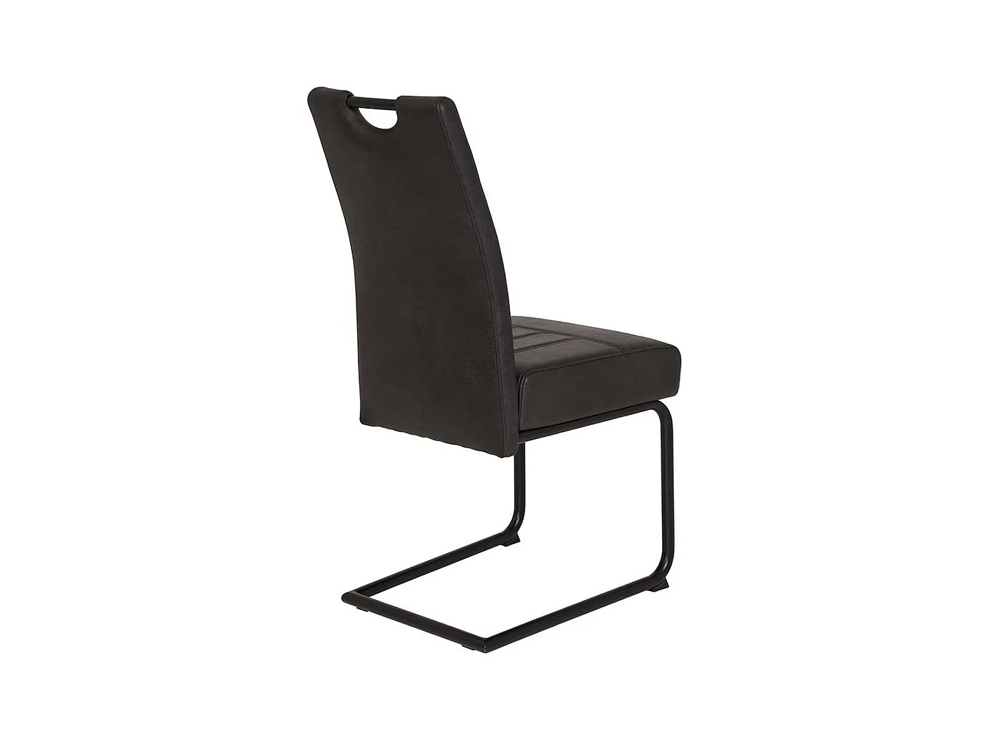 Esszimmer Freischwinger in Anthrazit Microfaser Metallgestell (Set)