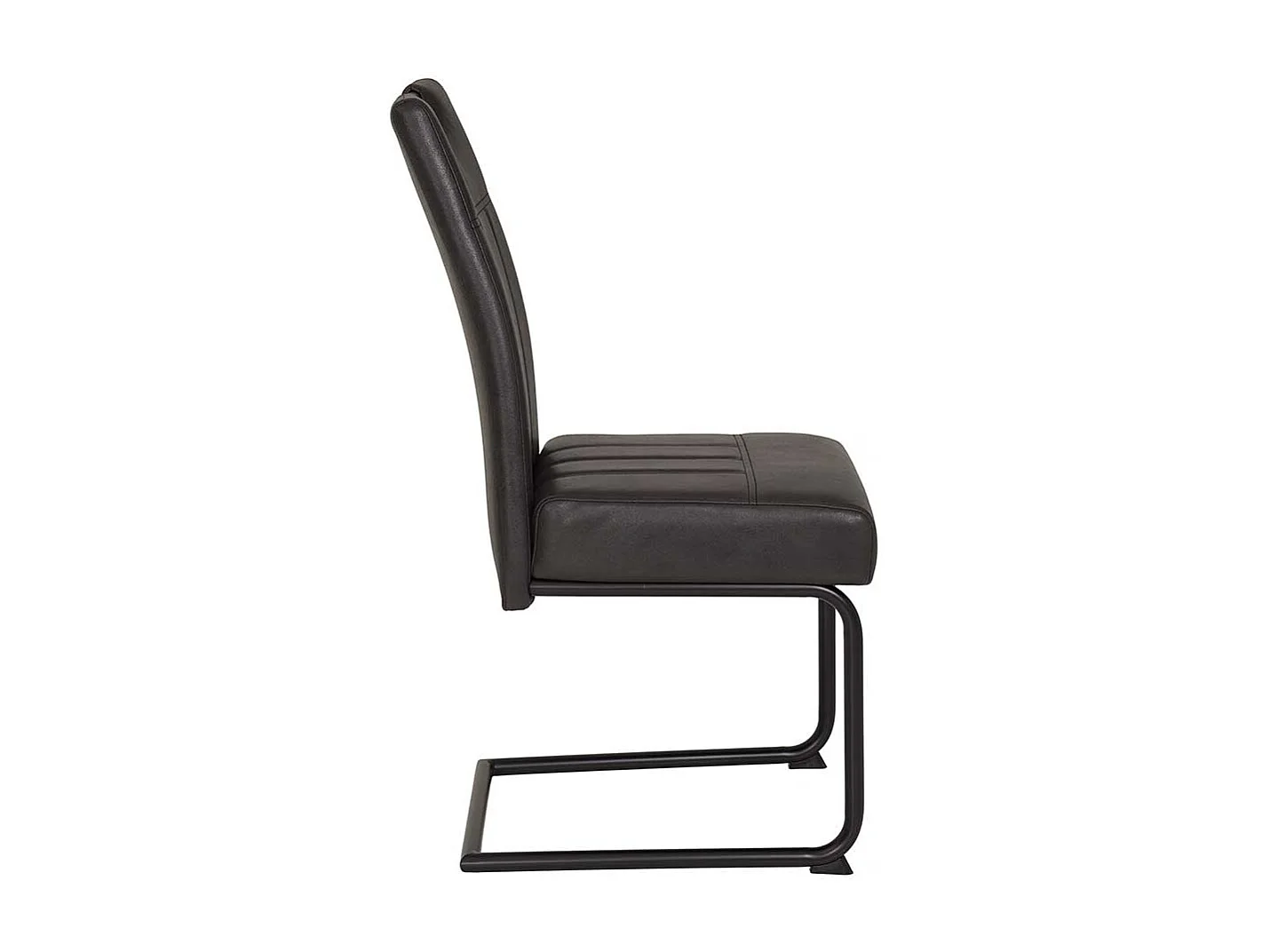 Esszimmer Freischwinger in Anthrazit Microfaser Metallgestell (Set)