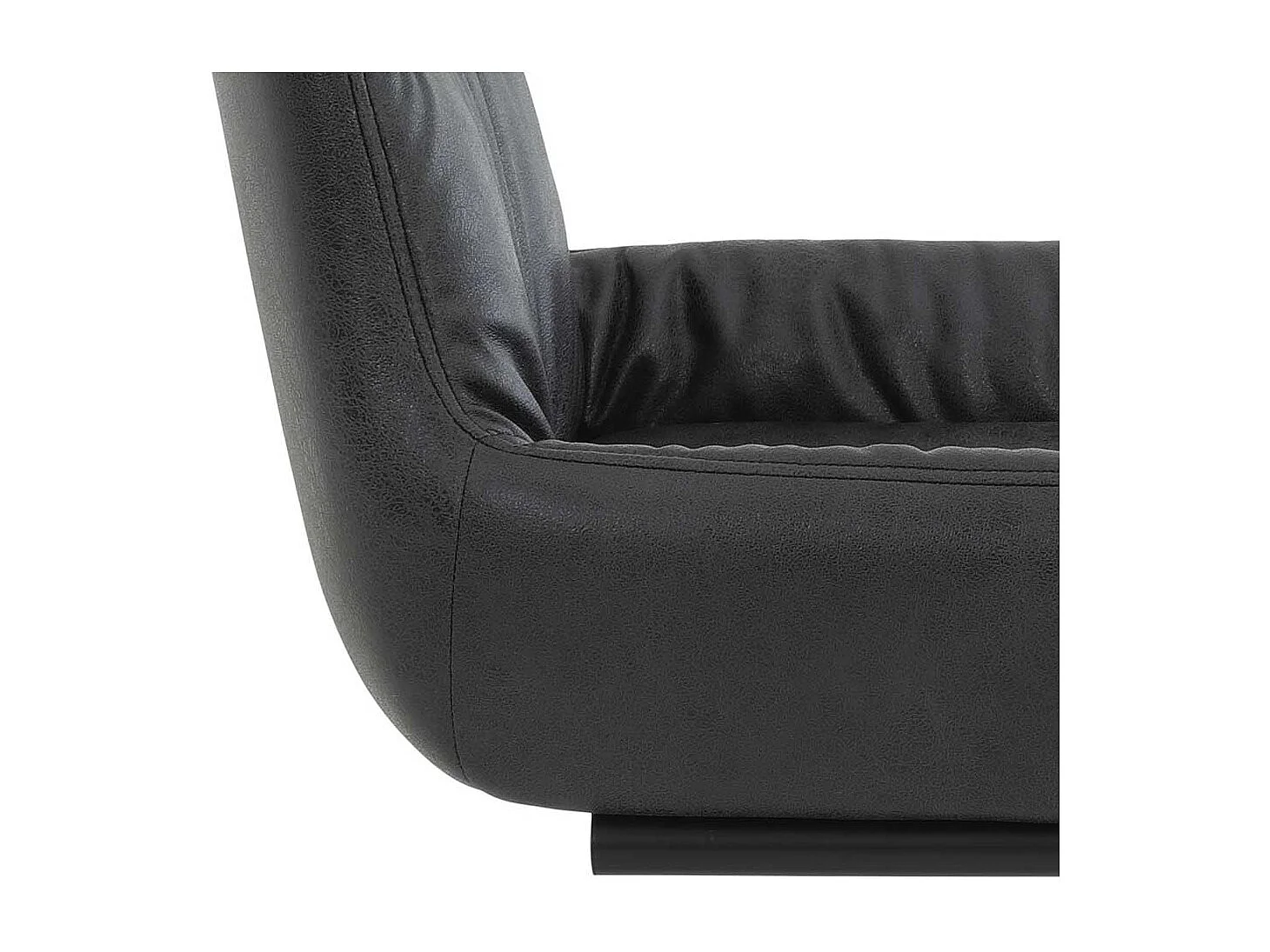 Freischwinger Stuhl in Anthrazit und Schwarz Microfaser (Set)