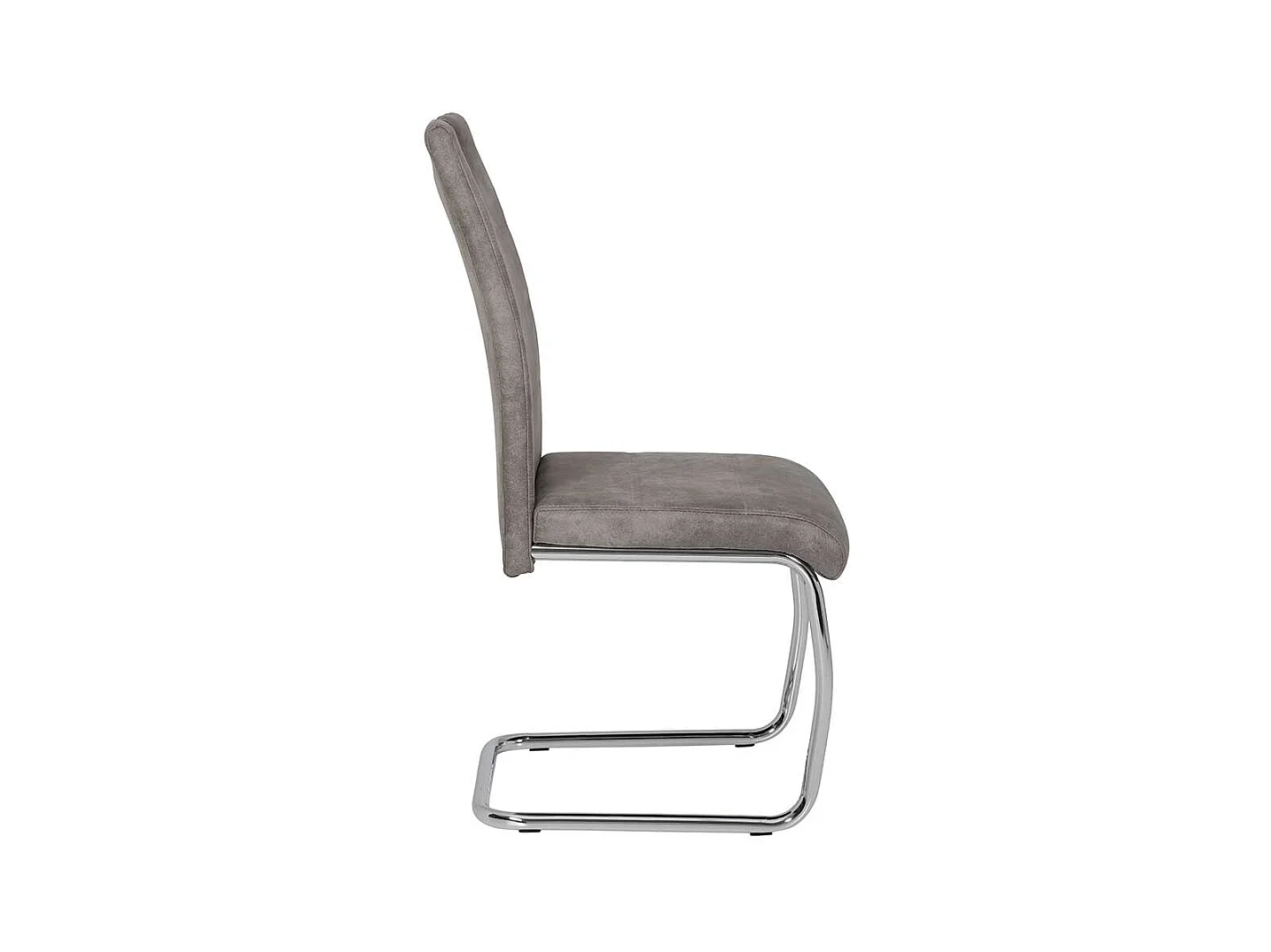Schwingstühle in Grau Microfaser 45 cm Sitztiefe (Set)