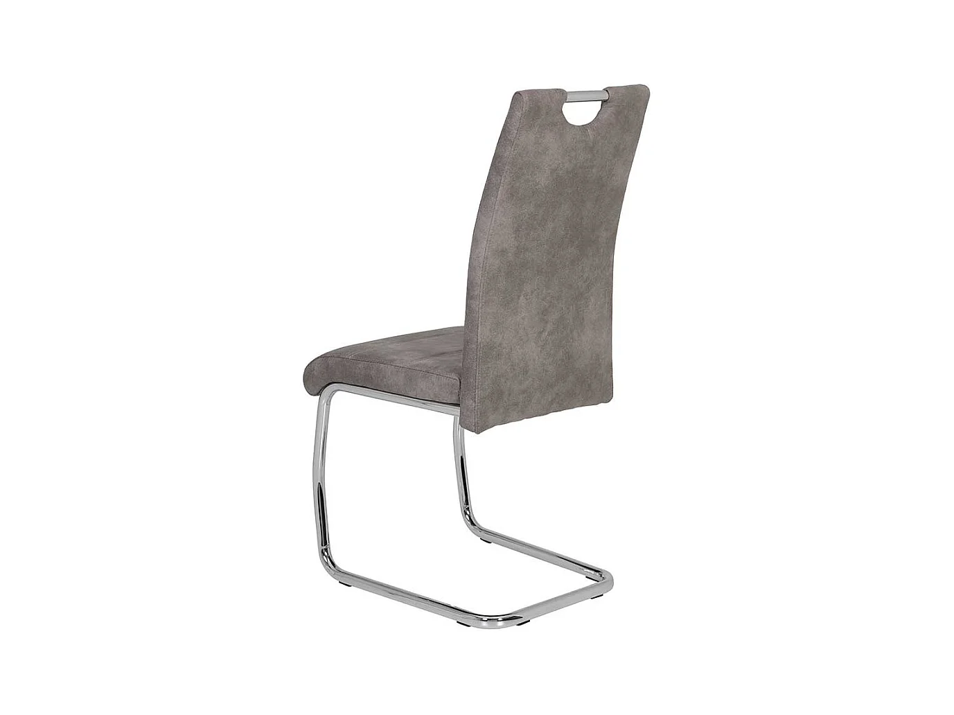 Schwingstühle in Grau Microfaser 45 cm Sitztiefe (Set)
